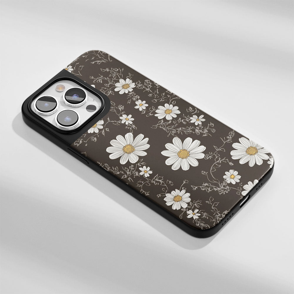 Industry-Level Tough Matte Daisy iPhone Case