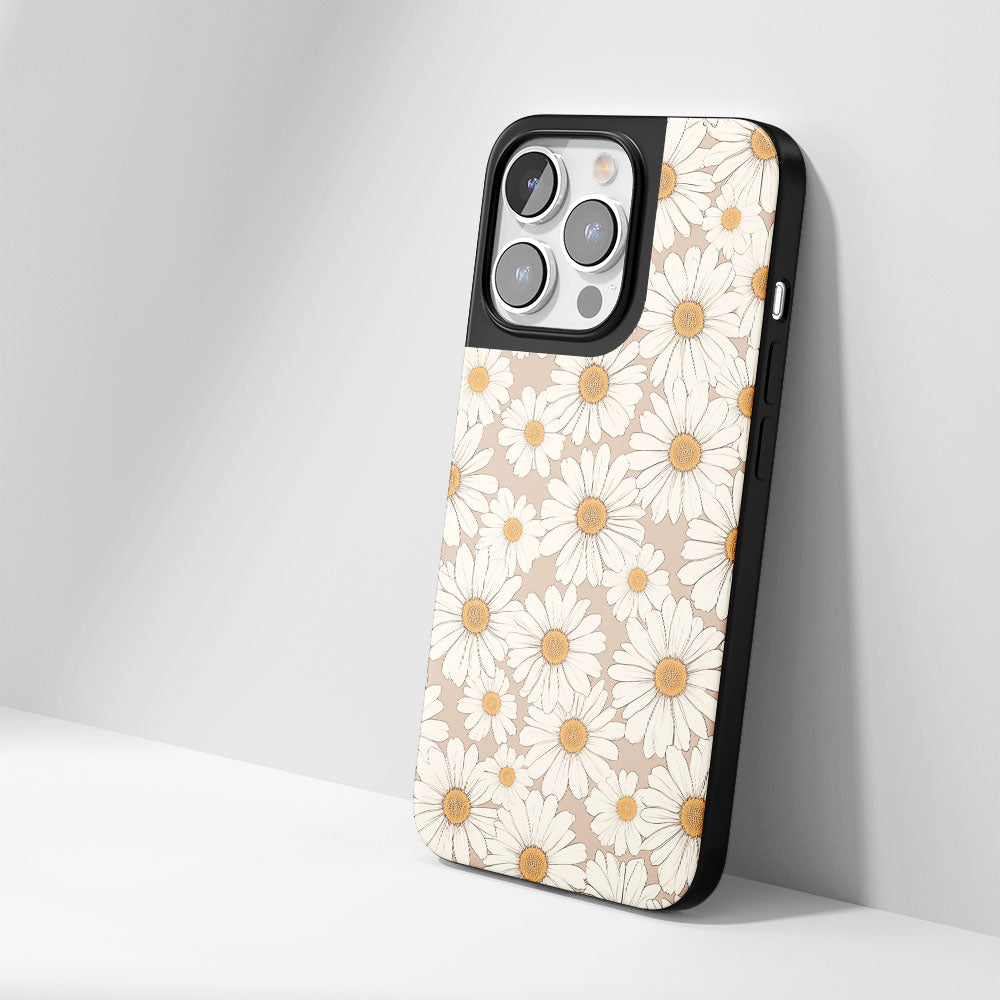 Industry-Level Tough Matte Daisy iPhone Case