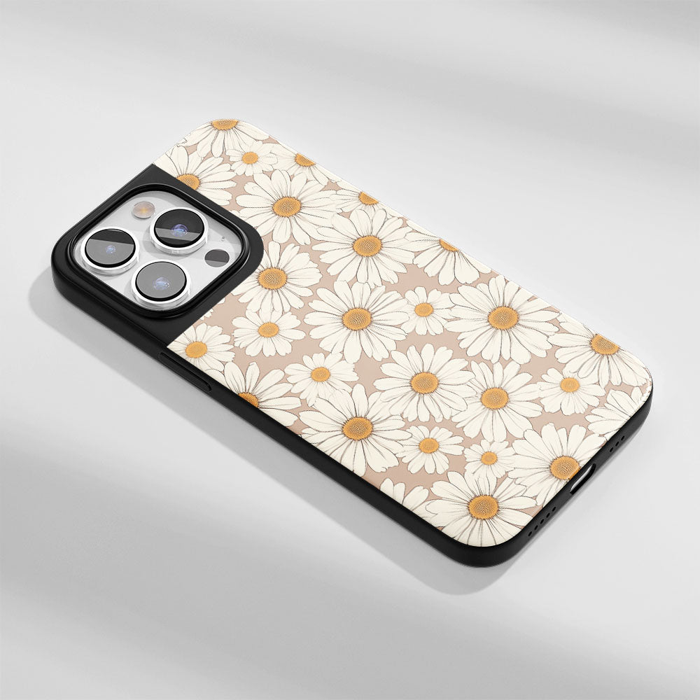 Industry-Level Tough Matte Daisy iPhone Case