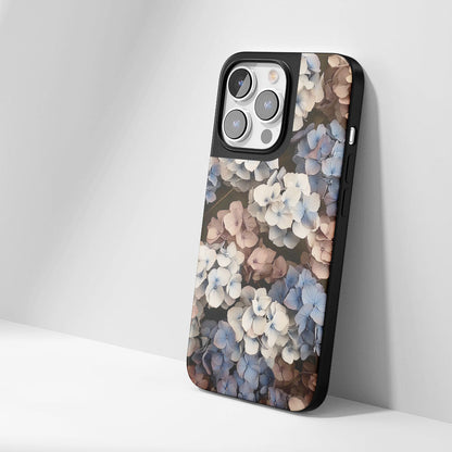 Industry-Level Tough Matte Hydrangea iPhone Case