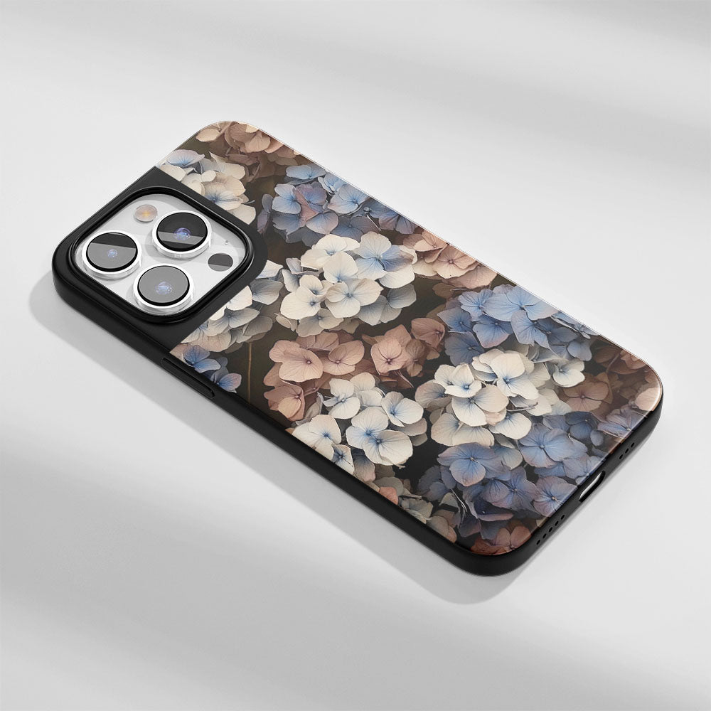 Industry-Level Tough Matte Hydrangea iPhone Case