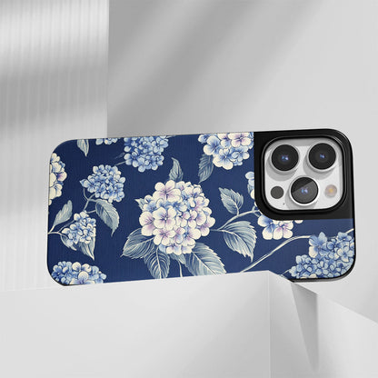 Industry-Level Tough Matte Hydrangea iPhone Case