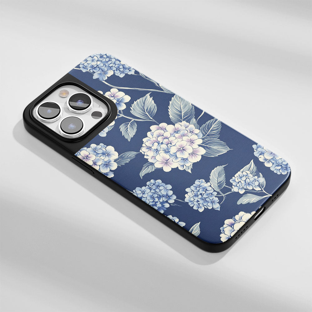 Industry-Level Tough Matte Hydrangea iPhone Case