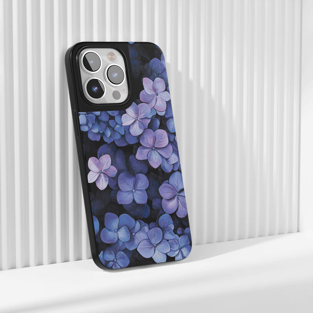 Industry-Level Tough Matte Hydrangea iPhone Case