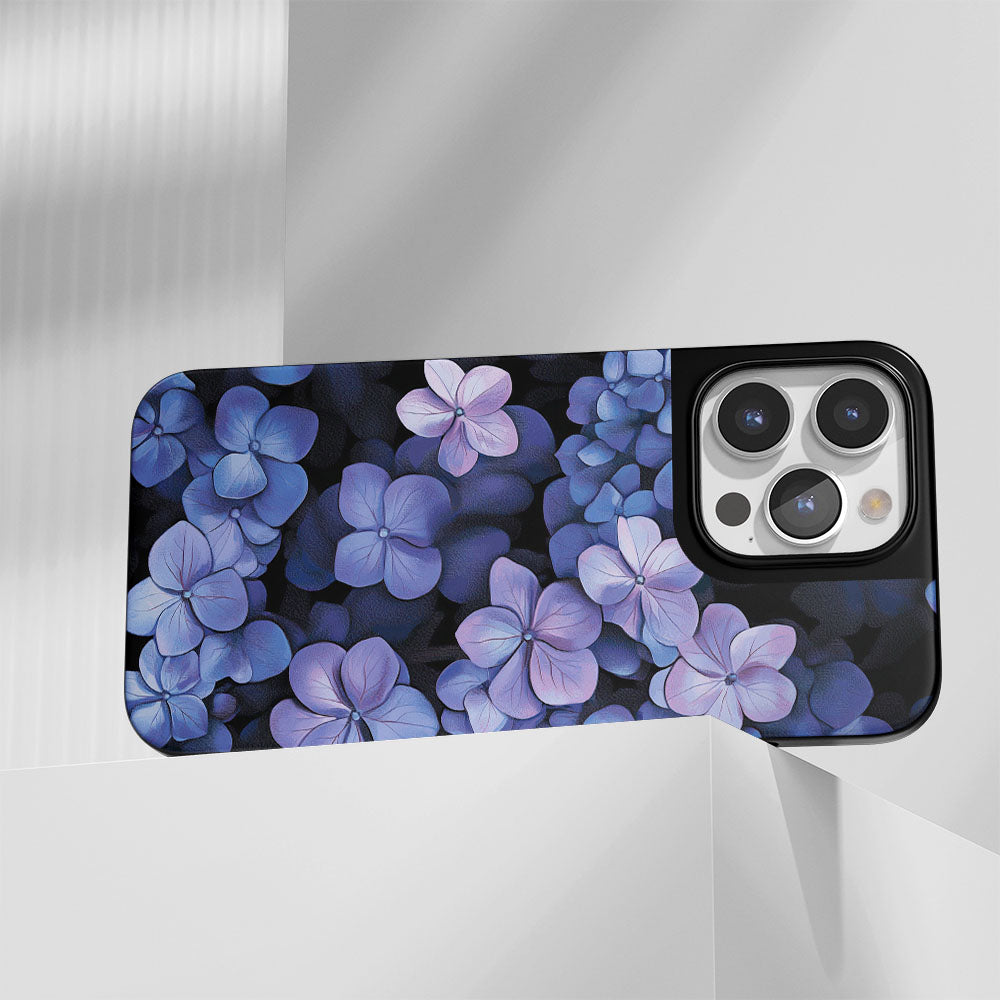 Industry-Level Tough Matte Hydrangea iPhone Case