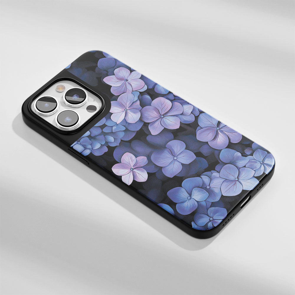 Industry-Level Tough Matte Hydrangea iPhone Case