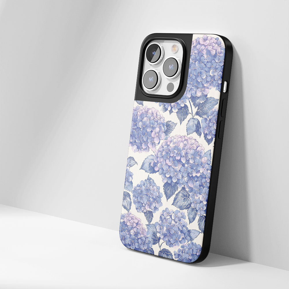 Industry-Level Tough Matte Hydrangea iPhone Case