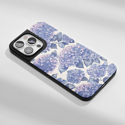 Industry-Level Tough Matte Hydrangea iPhone Case