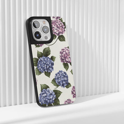 Industry-Level Tough Matte Hydrangea iPhone Case