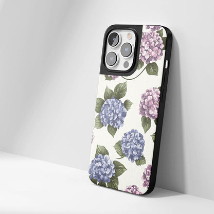 Industry-Level Tough Matte Hydrangea iPhone Case