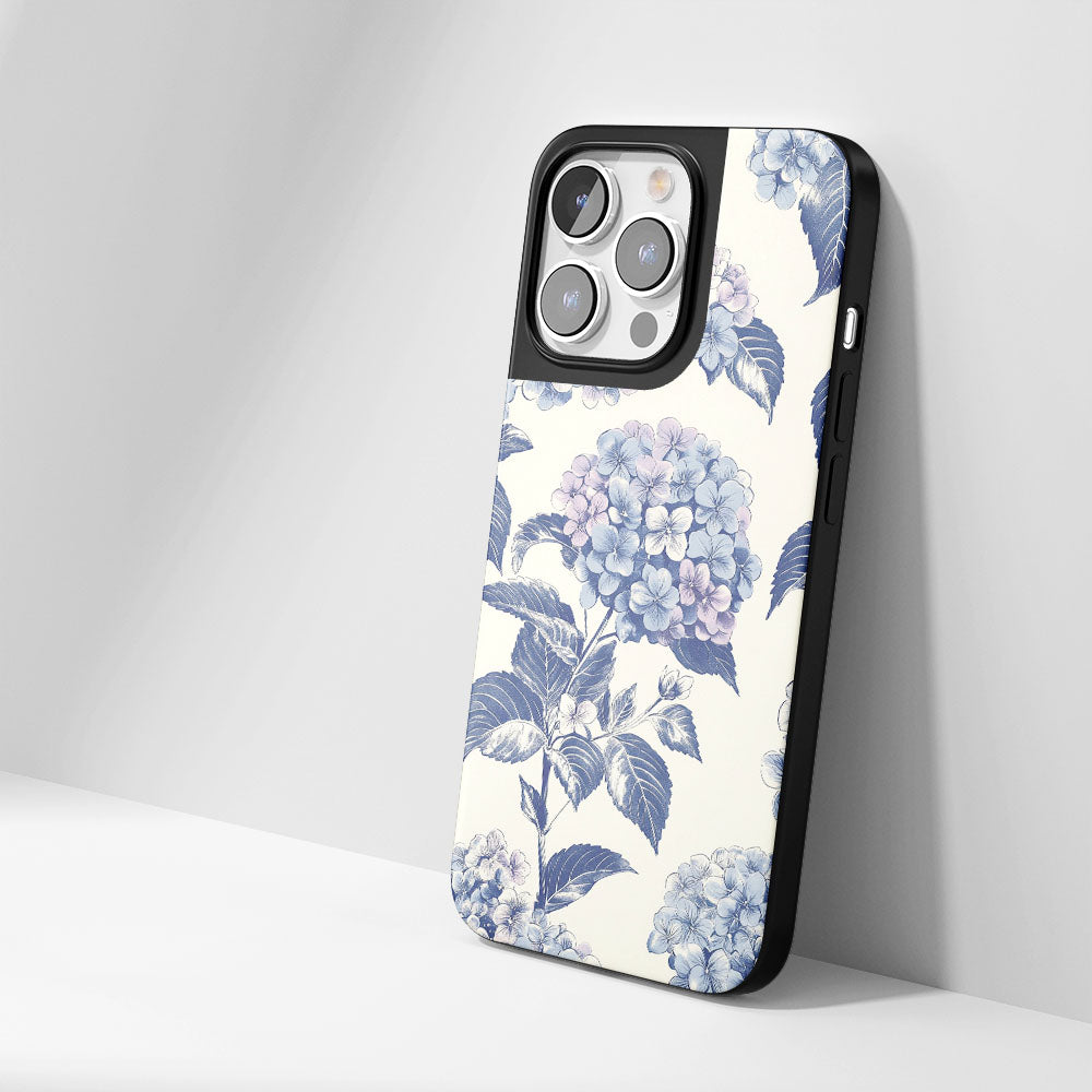 Industry-Level Tough Matte Hydrangea iPhone Case