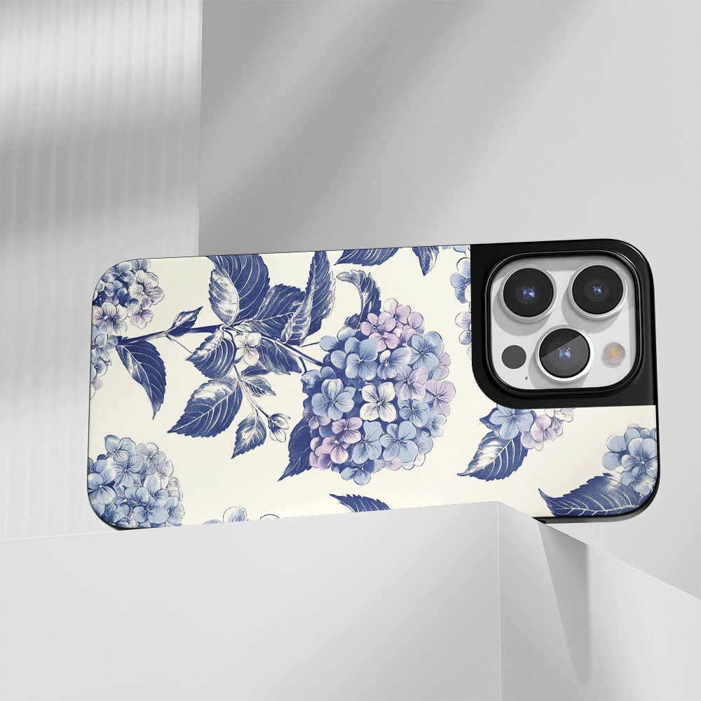 Industry-Level Tough Matte Hydrangea iPhone Case