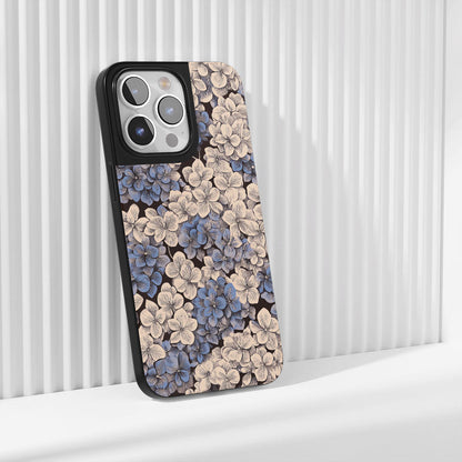 Industry-Level Tough Matte Hydrangea iPhone Case