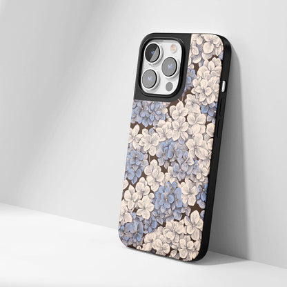 Industry-Level Tough Matte Hydrangea iPhone Case