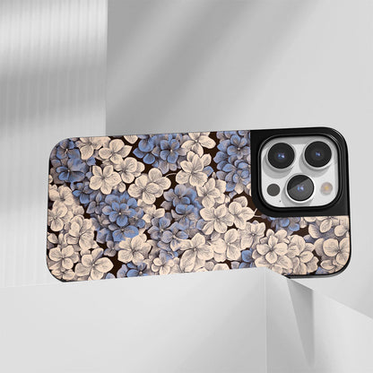 Industry-Level Tough Matte Hydrangea iPhone Case