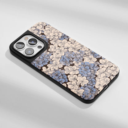 Industry-Level Tough Matte Hydrangea iPhone Case