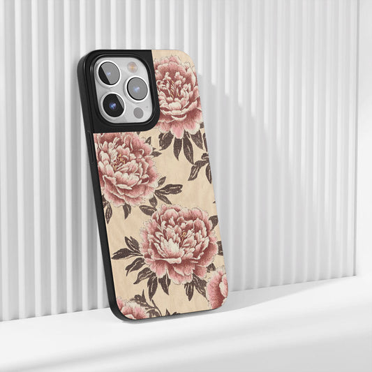 Industry-Level Tough Matte Peony iPhone Case