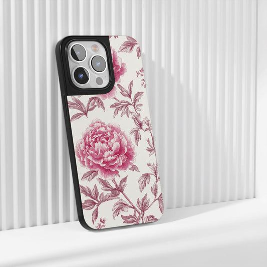 Industry-Level Tough Matte Peony iPhone Case