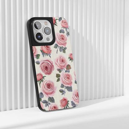 Industry-Level Tough Matte Pink Rose iPhone Case