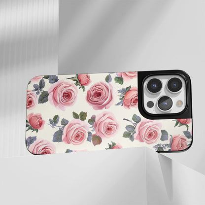 Industry-Level Tough Matte Pink Rose iPhone Case