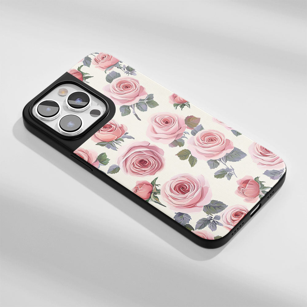 Industry-Level Tough Matte Pink Rose iPhone Case