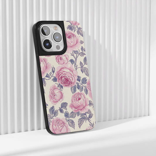 Industry-Level Tough Matte Pink Rose iPhone Case