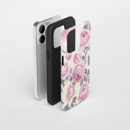 Double-Layer Semi-Handprinted Tough Matte iPhone Case