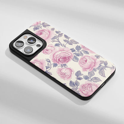 Industry-Level Tough Matte Pink Rose iPhone Case