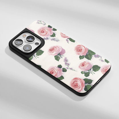 Industry-Level Tough Matte Pink Rose iPhone Case