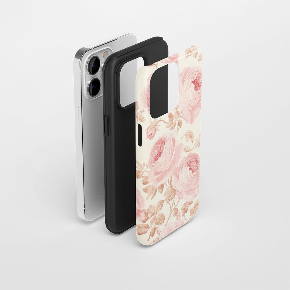 Double-Layer Semi-Handprinted Tough Matte iPhone Case