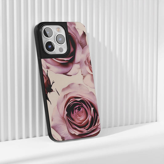 Industry-Level Tough Matte Pink Rose iPhone Case