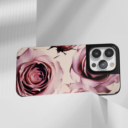 Industry-Level Tough Matte Pink Rose iPhone Case