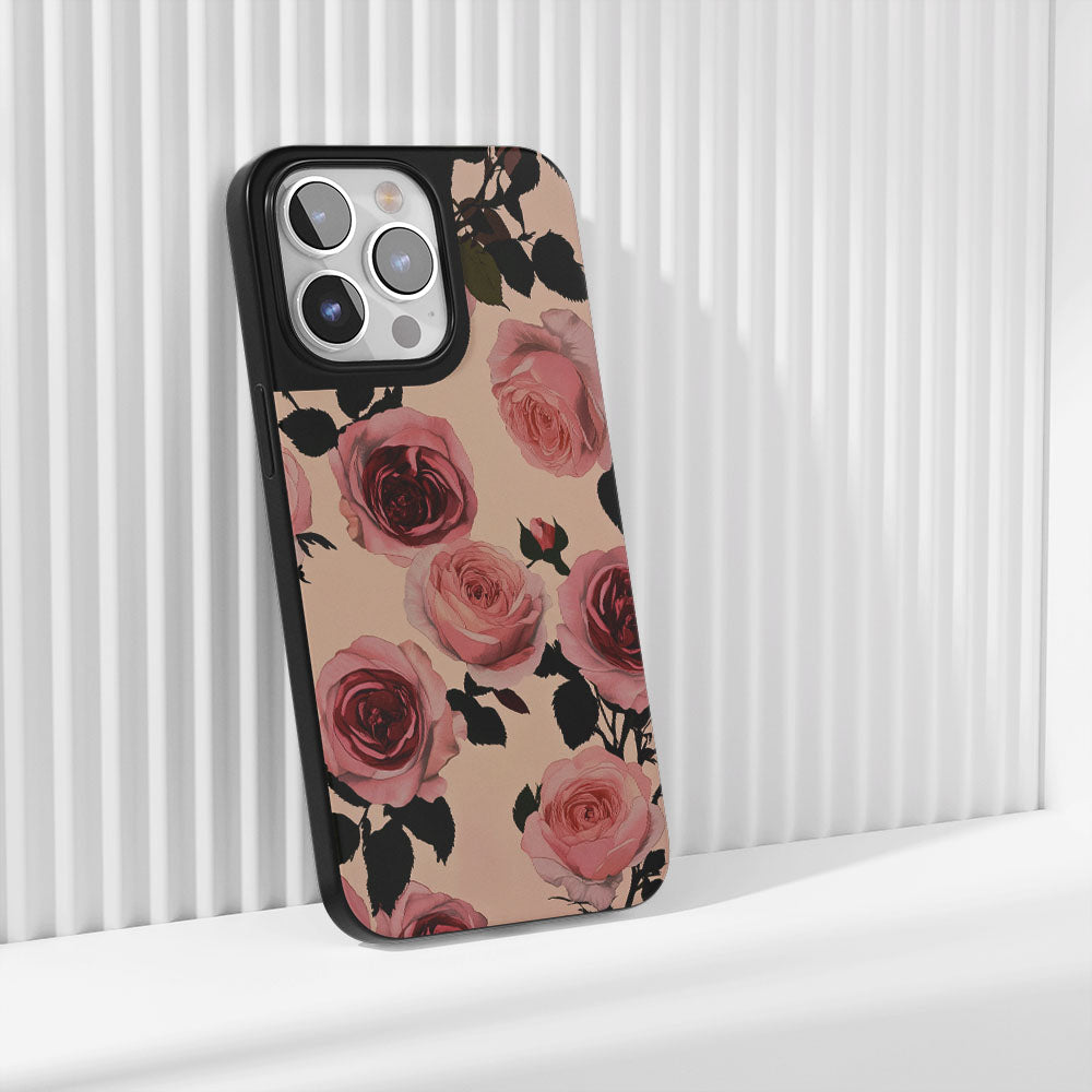 Industry-Level Tough Matte Pink Rose iPhone Case