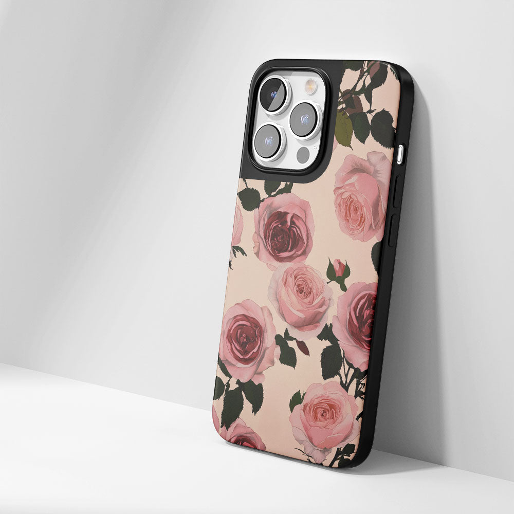 Industry-Level Tough Matte Pink Rose iPhone Case