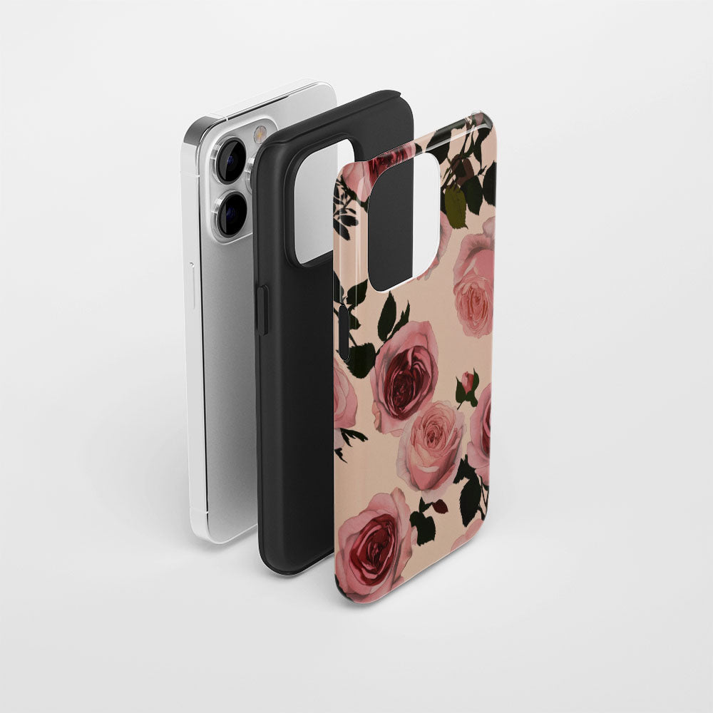 Double-Layer Semi-Handprinted Tough Matte iPhone Case