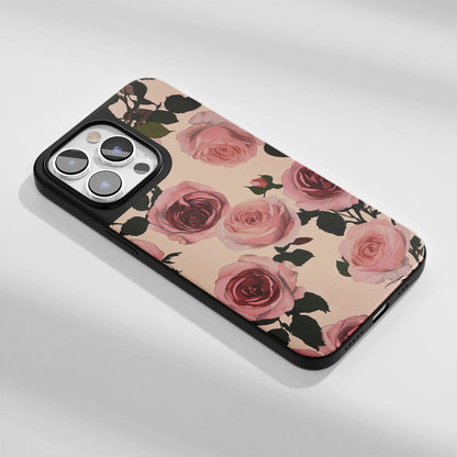 Industry-Level Tough Matte Pink Rose iPhone Case