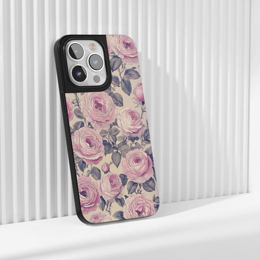 Industry-Level Tough Matte Pink Rose iPhone Case