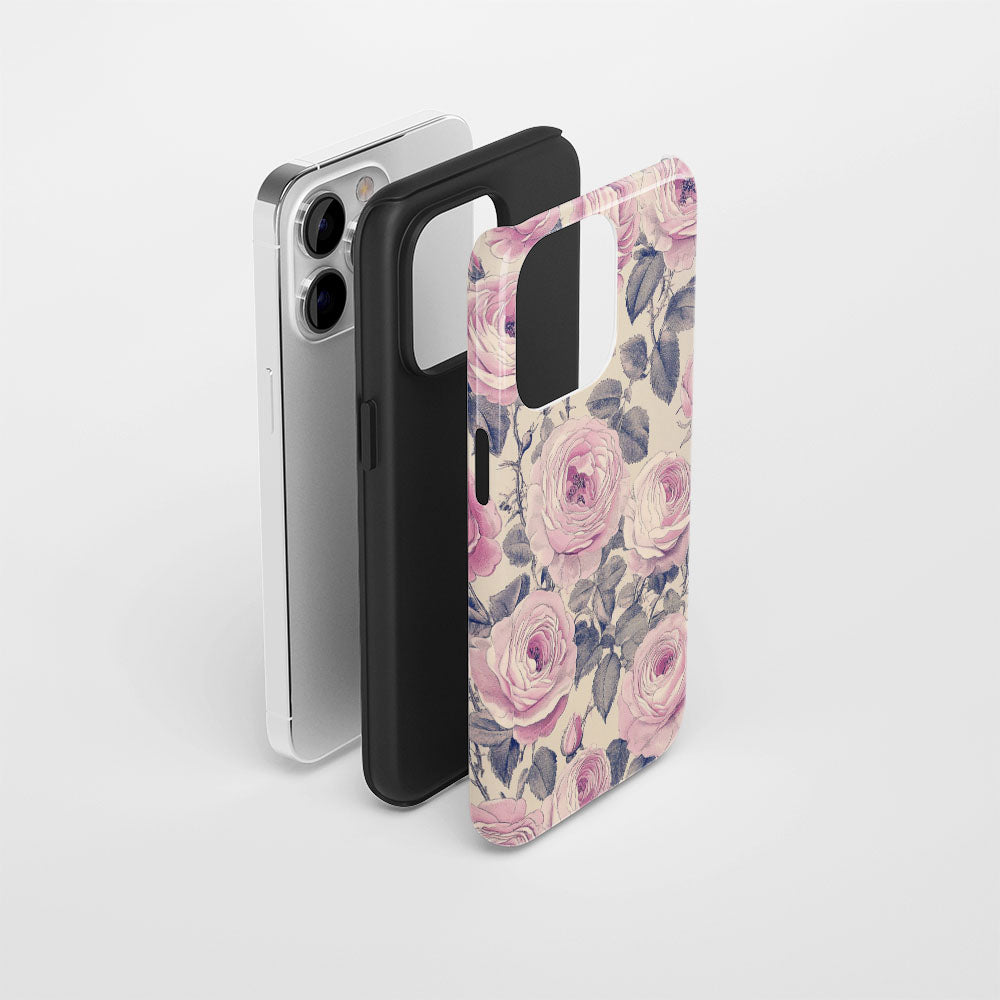 Double-Layer Semi-Handprinted Tough Matte iPhone Case