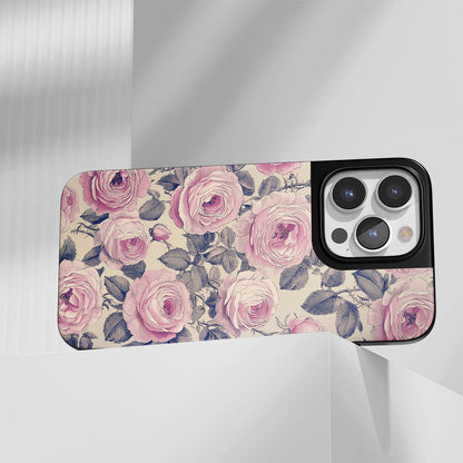 Industry-Level Tough Matte Pink Rose iPhone Case