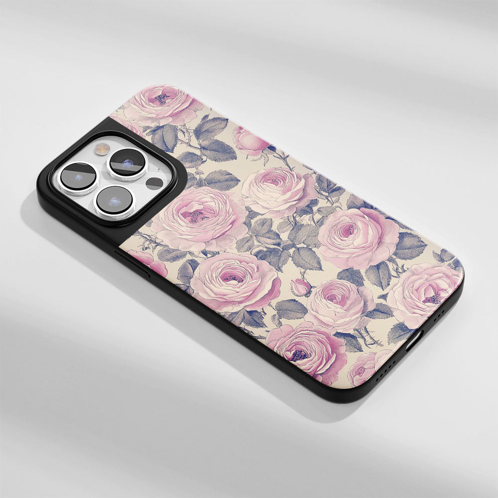 Industry-Level Tough Matte Pink Rose iPhone Case