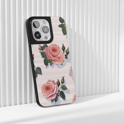 Industry-Level Tough Matte Pink Rose iPhone Case