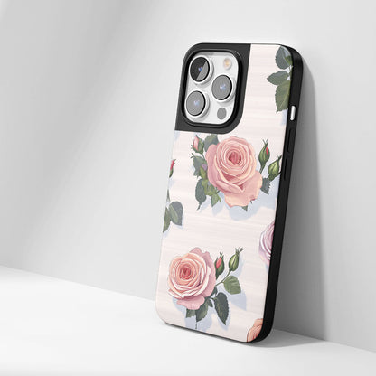 Industry-Level Tough Matte Pink Rose iPhone Case