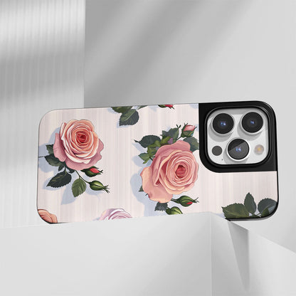 Industry-Level Tough Matte Pink Rose iPhone Case