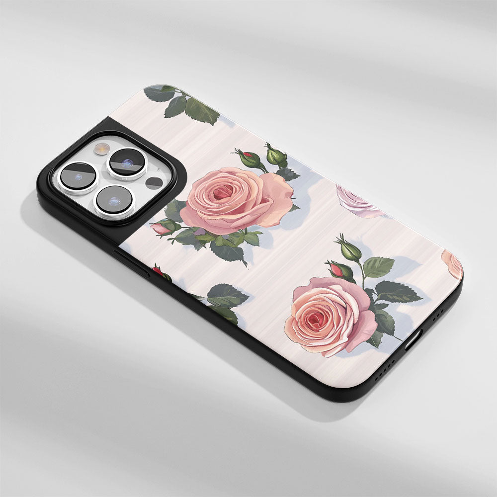 Industry-Level Tough Matte Pink Rose iPhone Case