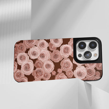 Industry-Level Tough Matte Pink Rose iPhone Case