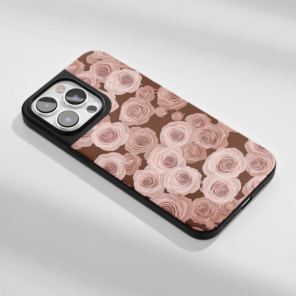 Industry-Level Tough Matte Pink Rose iPhone Case