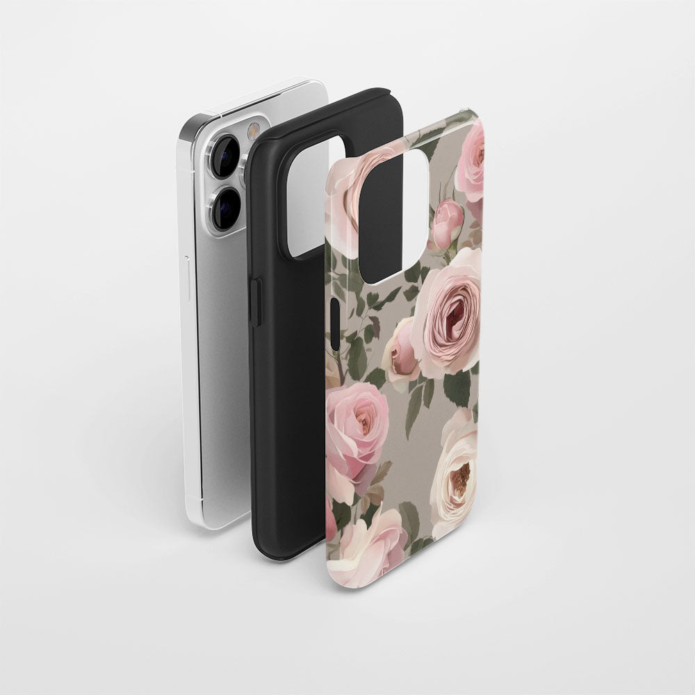 Double-Layer Semi-Handprinted Tough Matte iPhone Case