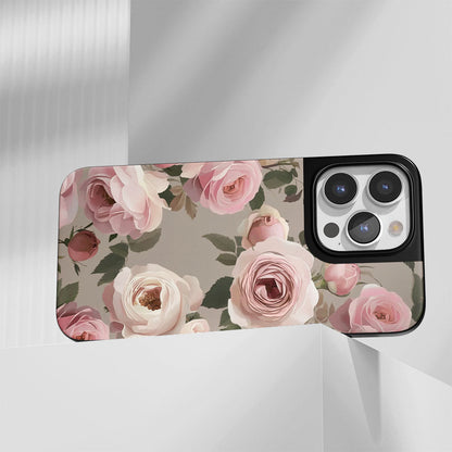 Industry-Level Tough Matte Pink Rose iPhone Case