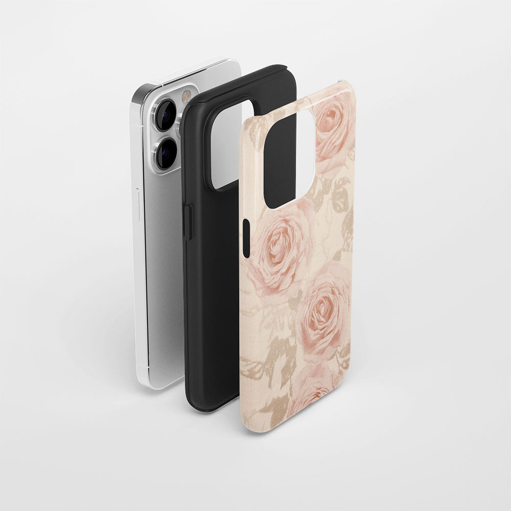 Double-Layer Semi-Handprinted Tough Matte iPhone Case