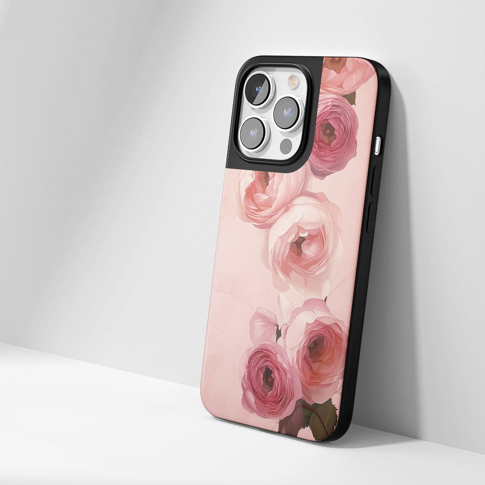 Industry-Level Tough Matte Pink Rose iPhone Case